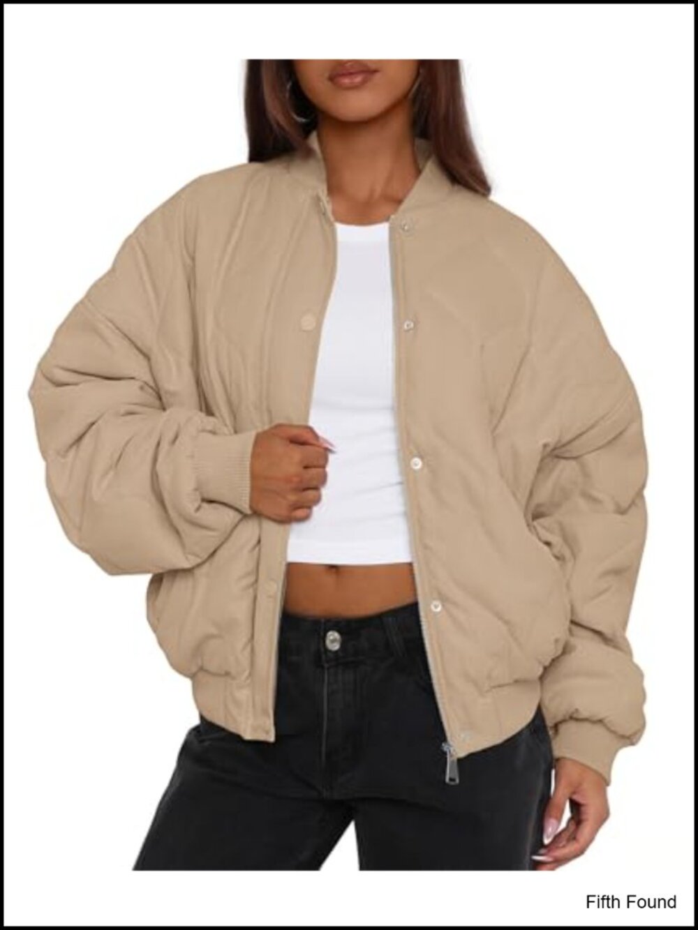 PRETTYGARDEN Women's Quilted Bomber Jacket Winter Coat